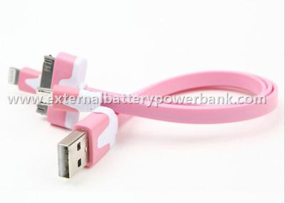 중국 iphone/Samsung를 위한 1개의 USB 케이블 USB 데이타 전송 케이블에 대하여 다채로운 3 판매용