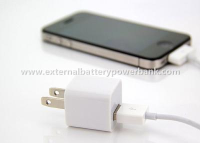 China US Mini Wall Charger for iPhone / MID / Smartphone , USB Charger Plug for sale