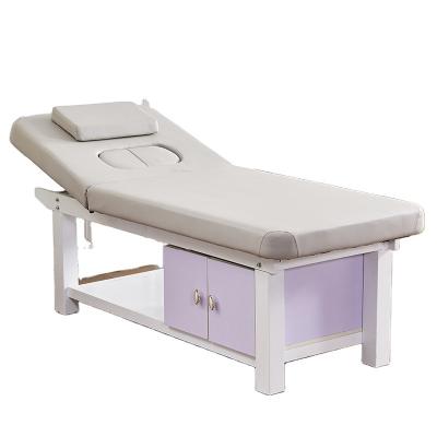 China Hot Selling Modern Solid Wood Massage Spa Adjustable Facial Bed for sale