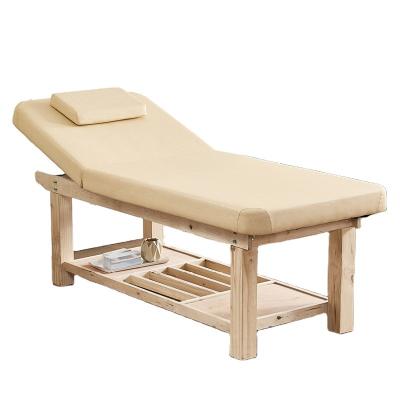 China Best Selling Modern Solid Wood Spa Massage Table Beauty Salon Facial Bed for sale