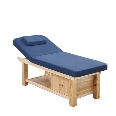 China Modern Direct Wholesale Multi Function Beds Solid Wood Four Leg Massage Spa Facial Bed for sale