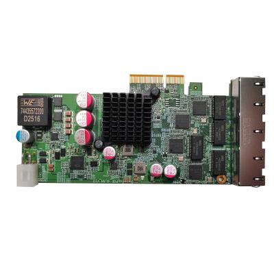 China Hot Selling 4 Port Server Network Card Gigabit Ethernet PCI-Express Network Adapter (4xrj45) for Multi-Camera for sale