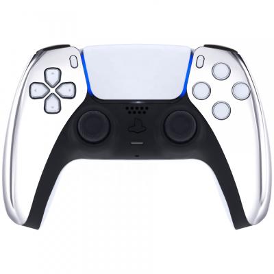 China Replacement Front Shell Glossy Chrome Silver PS5 Dualsense Gamepad Front Shell for PS5 Wireless Controller for sale