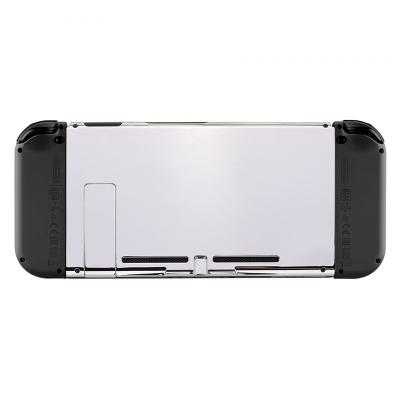 China Replacement Case New Design Chrome Back Plate Silver Housing Shell Case With Kickstand For NS Switch Console for sale