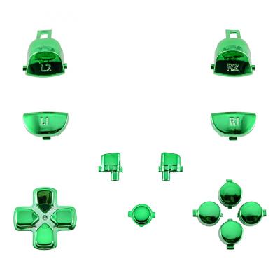 China Easy Install Chrome Full Replacement Green Buttons Set For PS4 JDM-040 Controller For Play Station 4 for sale