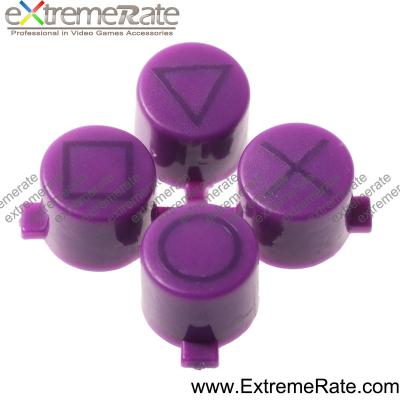 China PVC Plastic Circle Square Triangle X Buttons Purple Color Buttons Kit For Sony Playstation 4 Controller for sale