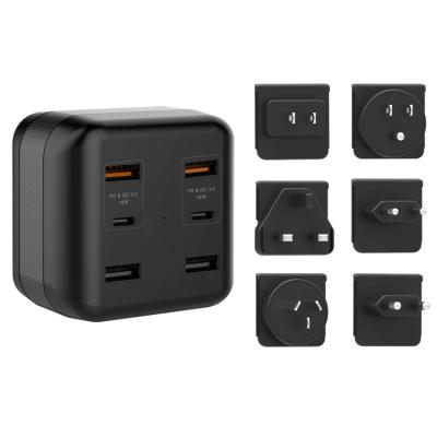 China Factory New 5V 48W USB Charger 6ports Charger ELEKER 48W 6-Port Fast Charger Station Multifunctional Fast Charger Office Travel for sale