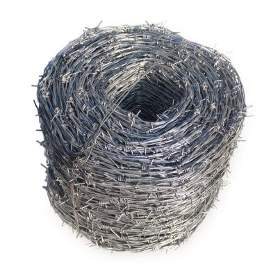 China Iron Wire 500 Meters 50 Kg Prison Fencing Barbed Wire Hot Dipped Galvanized Low Price Factory Suppliers for sale