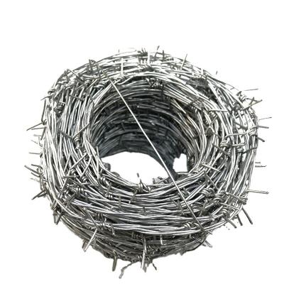 China Barbed Wire Price 50kg Per Roll Galvanized 500 Meters Barbed Wire Kenya for sale