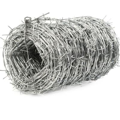 China Iron Wire PVC Coated Iron Barbed Wire Mesh Wholesale Hot-dipped Galvanized Barbed Wire 50kg Price for sale