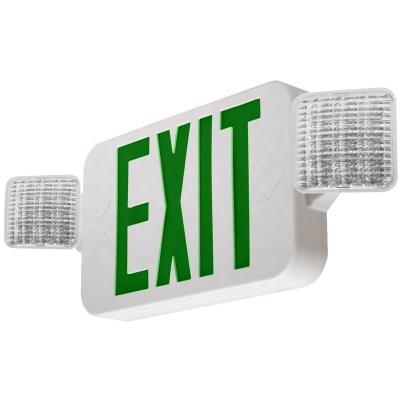 China Exit Sign Manufacturers Wholesale Multifunctional Rechargeable LED Double Head Lighting Indicating Emergency Light Exit Sign AC 85-265V for sale