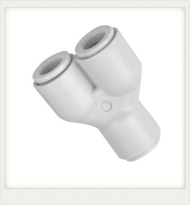 China 1 / 4 Inch Plastic Y Connector Water Hose Connector Non Toxic In Water Purification Systems for sale