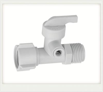 China EPDM O Rings Gray Water Hose Connector 3 Way Angle Valve With Polyformaldehyde Plastic Body for sale