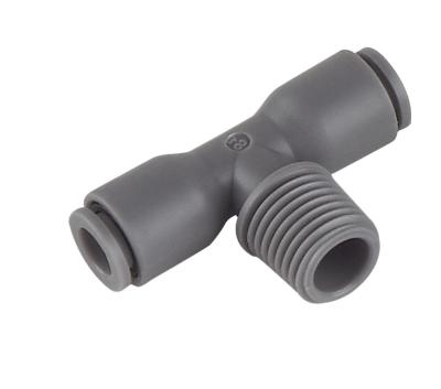 China 1 / 4 Inch 3 / 8 Inch BSPT Male Water Hose Connector Vacuum Tee Fittings for sale