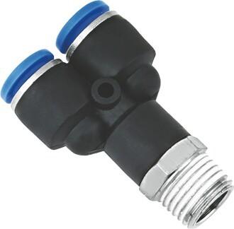 China Y Shaped Air NPT Threaded Fittings Connectors Metric Push To Connect One Touch for sale