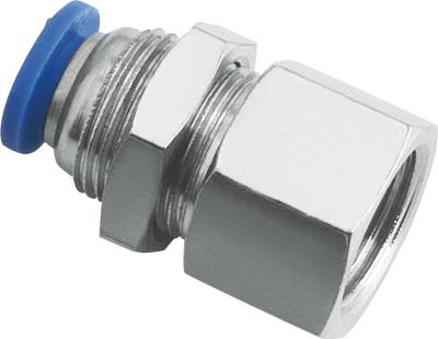 China Pneumatic Female Straight NPT Threaded Fittings , Bulkhead Push Fit Air Fittings for sale