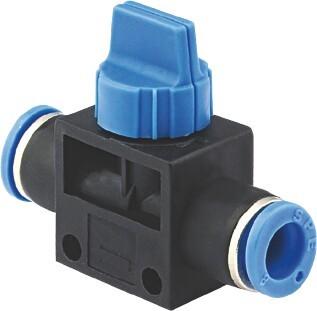 China Tube To Tube Pneumatic Hand Valve Manual Shut Off Valve Fittings Full Port Flow for sale