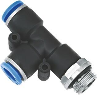 China Pneumatic Push in Connect G Thread Fittings Female Branch Tee for sale