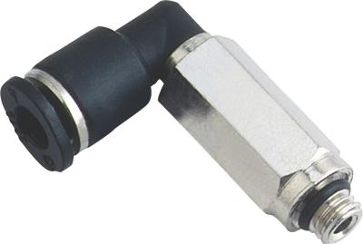 China 90 Degree Extended Elbow Miniature Pneumatic Fittings , Pneumatic Push Fit Connectors for sale