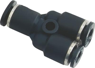 China Y Shaped Minature Pneumatic Fittings , Push To Connect Pneumatic Airline Fittings for sale