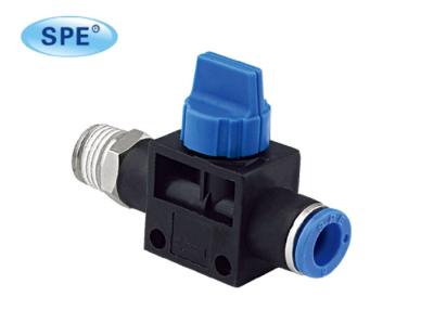 China Inline Flow Control Pneumatic Hand Valve Two / Three Way Tube Connector for sale