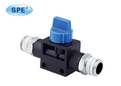 China Thread To Thread Push To Connect Pneuamtic Hand Valve One Touch Inline 2 Way for sale