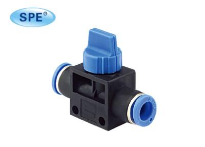 China Plastic And Brass One Touch Pneumatic Fitting Connector Hand Control Valve for sale