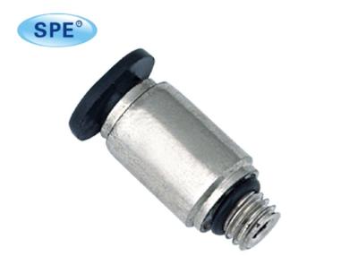 China Straight Miniature Pneumatic Fittings Lock PU Tube Connector Nickel Plated Brass for sale