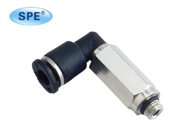 China L Type Pneumatic Miniature Pneumatic Fittings Push In Connect Extended Male Elbow for sale