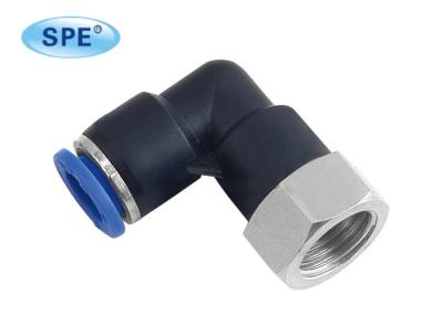 China 6mm / 8mm Pneumatic Push In G Thread Fittings Female Elbow One Touch for sale