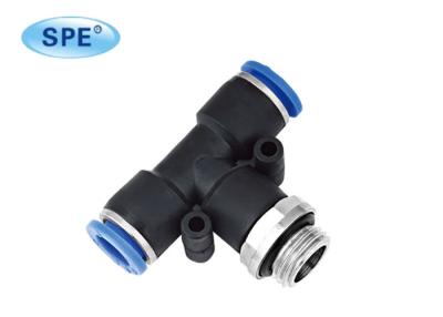 China Branch Tee Push To Connect Air Hose FittingsTube Fittings With G Thread for sale