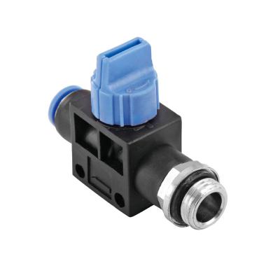 China G Thread Pneumatic Hand Valve , Pneumatic On Off Valve Push To Connect for sale