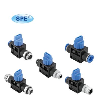 China One Touch Push To Connect Pneumatic Hand Valve For Turn On Off Air Flow for sale