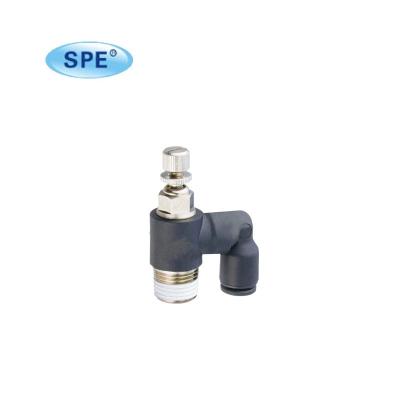 China Pneumatic Air Flow Speed Control Flow Control Valve Push In To Connect for sale