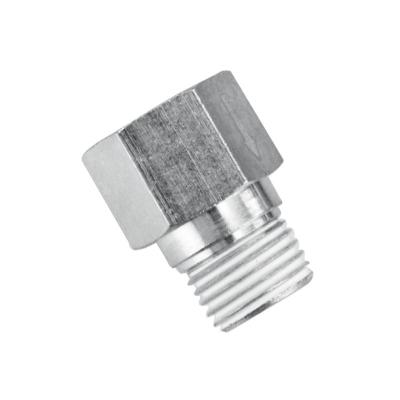 China Small Inline Pneumatic Push To Connect Fitting Female Connector With NPT Threads for sale