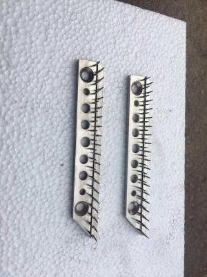 China Stenter Parts Steel Pin Plates 76/73mm Pitch Bruckner Krantz Pin Bar Textile Spare Parts for sale