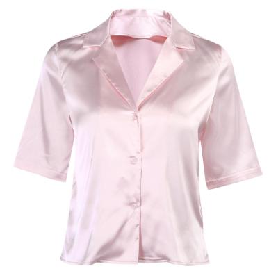 China Customized 2022 summer wholesale fashion hot sale home daily short sleeve shirts anti-pilling casual women's shirts for sale