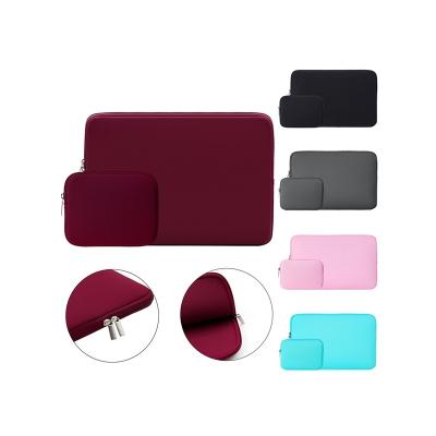 China Soft Slim Ultrabook Laptop Bag Tablet Protective Notebook Case With Small Pocket Laptop Sleeve for sale