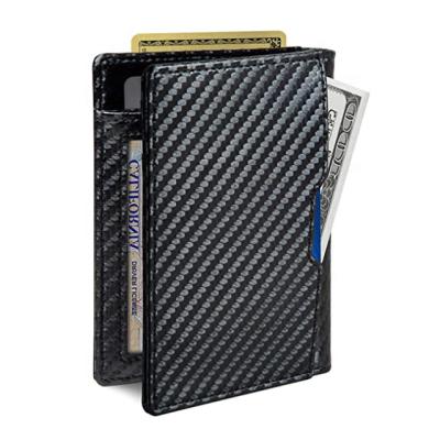 China Wholesale RFID Carbon Fiber RFID Blocking Credit Card Holder Wallets For Men for sale