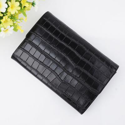 China Lady Fashion style custom real saffiano leather clutch bag travel wallet clutch for sale