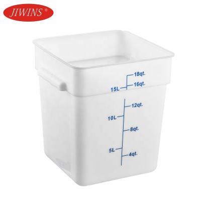 China Freshness Preservation Storage Square Container 22L Commercial Stackable Food Container Large PP Fit Food Storage Container With PE Lid For Kitchen for sale