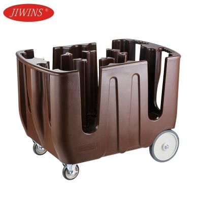 China Dish Cart for Hotel Restaurant Buffet Pe Kitchen Dish Trolley Adjustable Tableware Dish Supply Trolley for Supply for sale