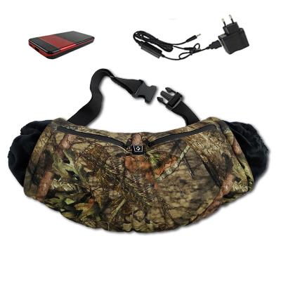 China Canvas+black velour+washed cottom striping hot sale rechargeable battery hand warmer fur hand muff for outdoor for sale