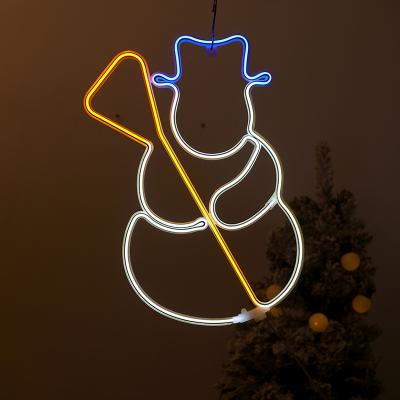 China Neon lights Custom shaped neon strip lights Christmas decorative lights LED winter snowman lamps for sale