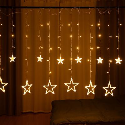 China Star Curtain light IP44 outdoor star curtain decoration lighting  curtain light strings  holiday use for sale