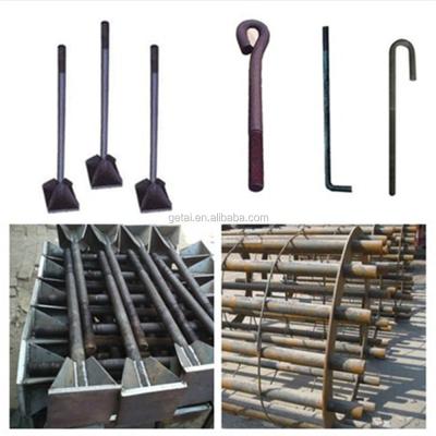 China Hot Dip Galvanizing (HDG) Steel Base Bolt Electro Galvanized Steel Structure With High Strength Anchor Studs for sale