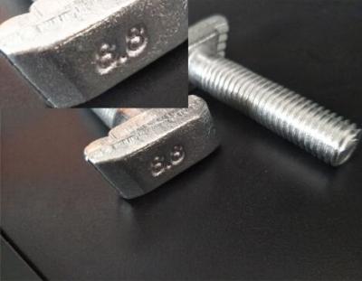 China Galvanized carbon steel T-bolts for 6mm, 8mm and 10mm slots profiles for sale