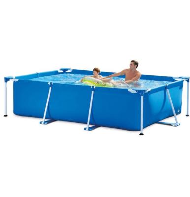 China 0.9mm PVC Tarpaulin Metal Frame Swimming Pool Folding Swimming Pool For Sale for sale