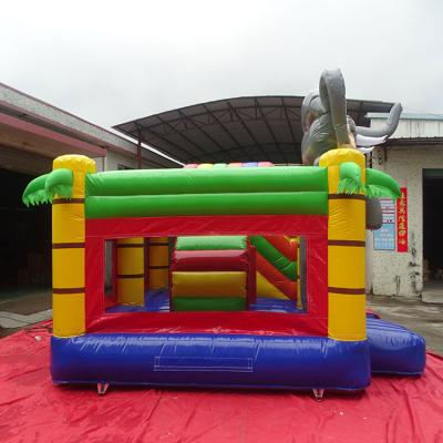 China Combined waterproof and fire resistance hot inflatable jumping castle on sale, playing castle bounce house with slide, indoor inflatable toy playground equipment for sale