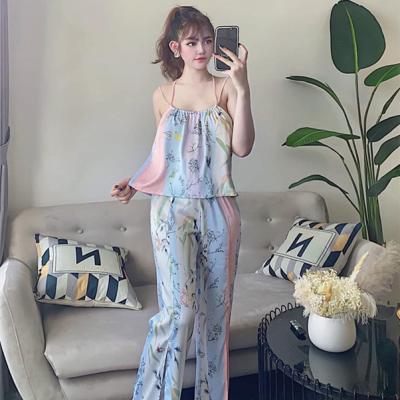 China Wholesale OEM Adult Sleepwear Terno Pajamas Pajamas Satin Pijamas Ladies Hot Fashion Sexy Custom QUICK DRY Sale for sale